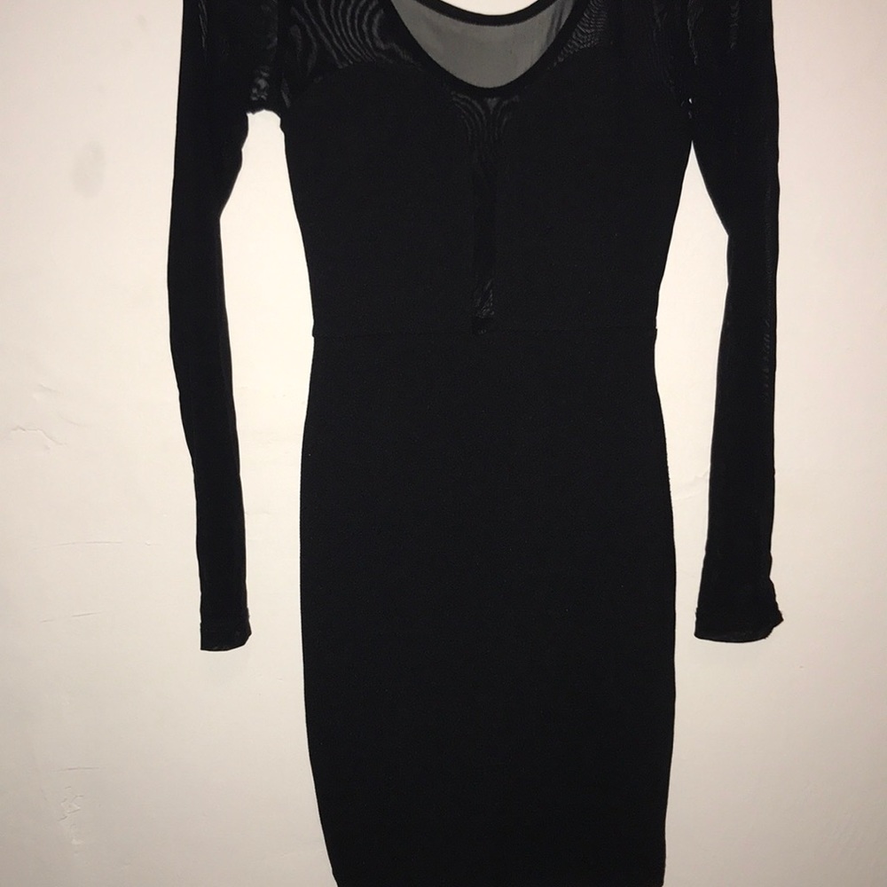 Black mesh dress